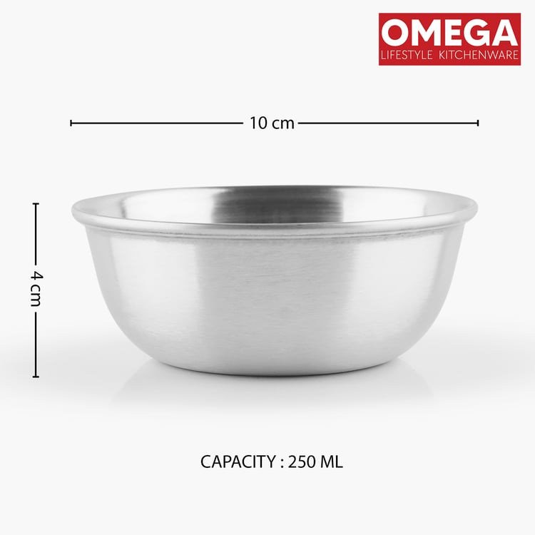 OMEGA IVY Set of 4 Stainless Steel Serving Bowls - 250ml