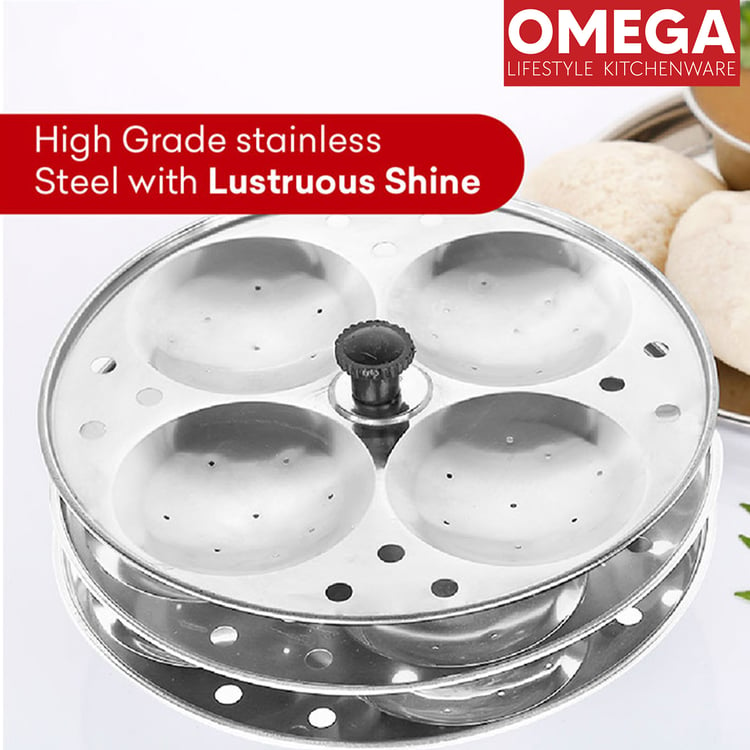 OMEGA Stainless Steel Idli Maker with Stand