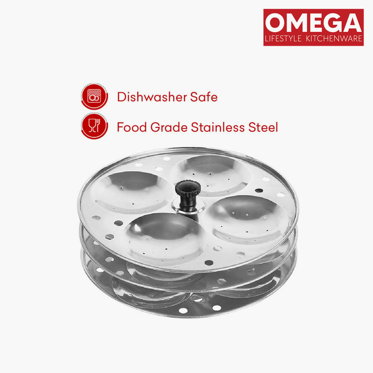 OMEGA Stainless Steel Idli Maker with Stand