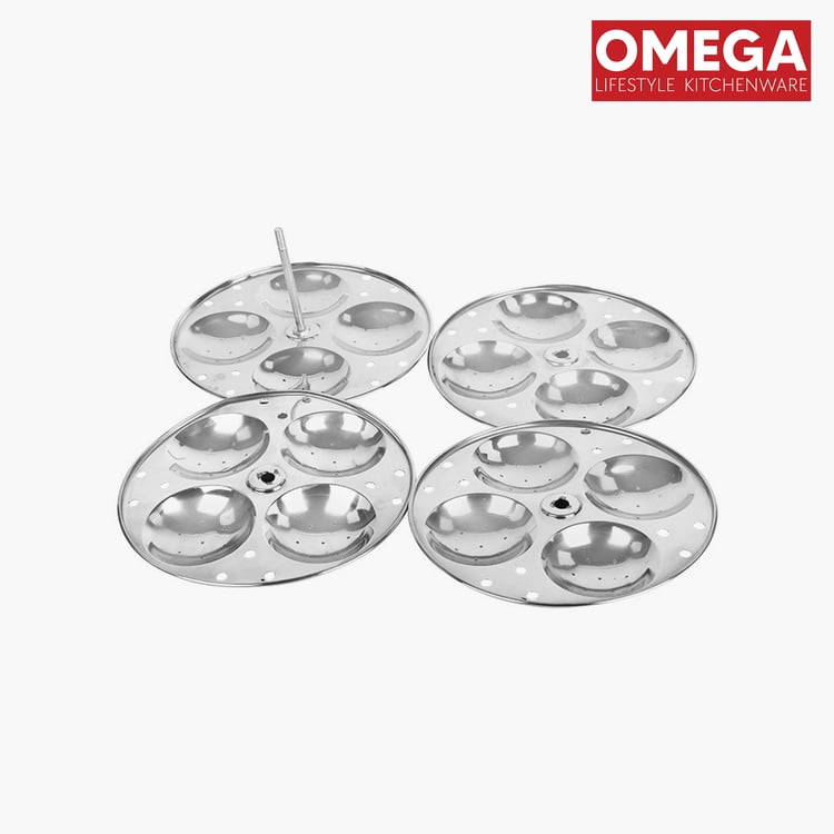 OMEGA Stainless Steel 4-Plate Idli Stand