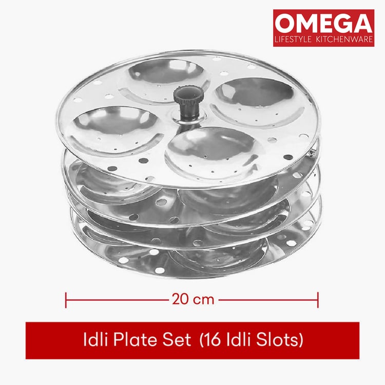 OMEGA Stainless Steel 4-Plate Idli Stand