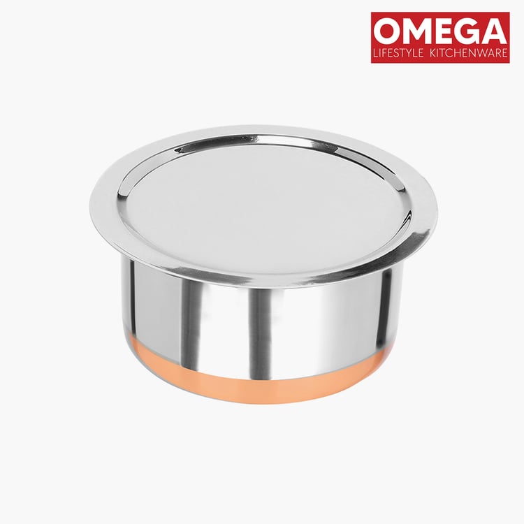 OMEGA 6Pcs Stainless Steel Copper Bottom Topes with Lids