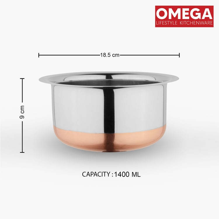 OMEGA 6Pcs Stainless Steel Copper Bottom Topes with Lids