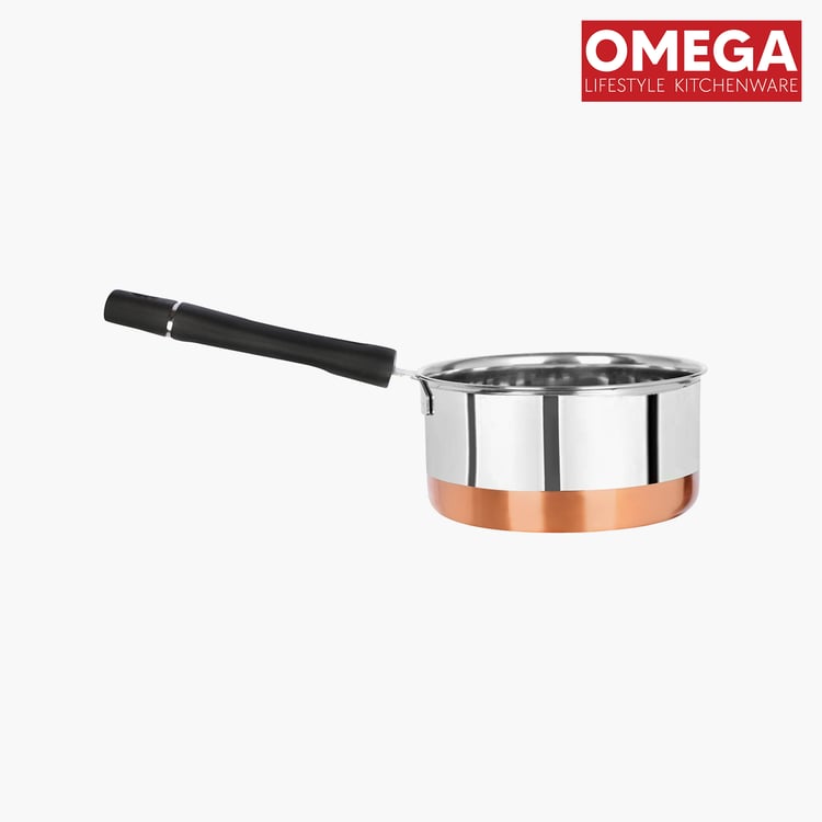 OMEGA Stainless Steel Copper Bottom Saucepan - 2L