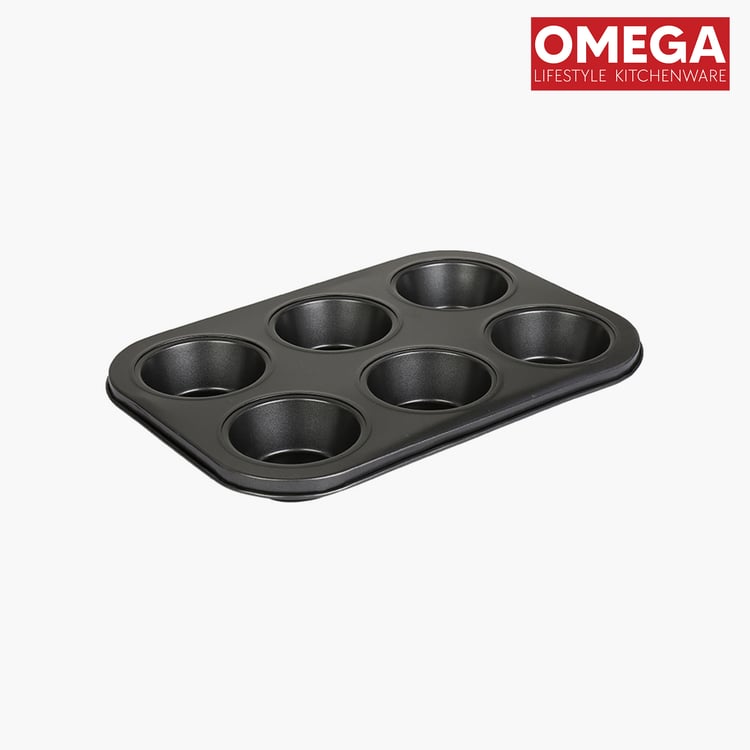 OMEGA Carbon Steel Nonstick 6-Cup Muffin Tray