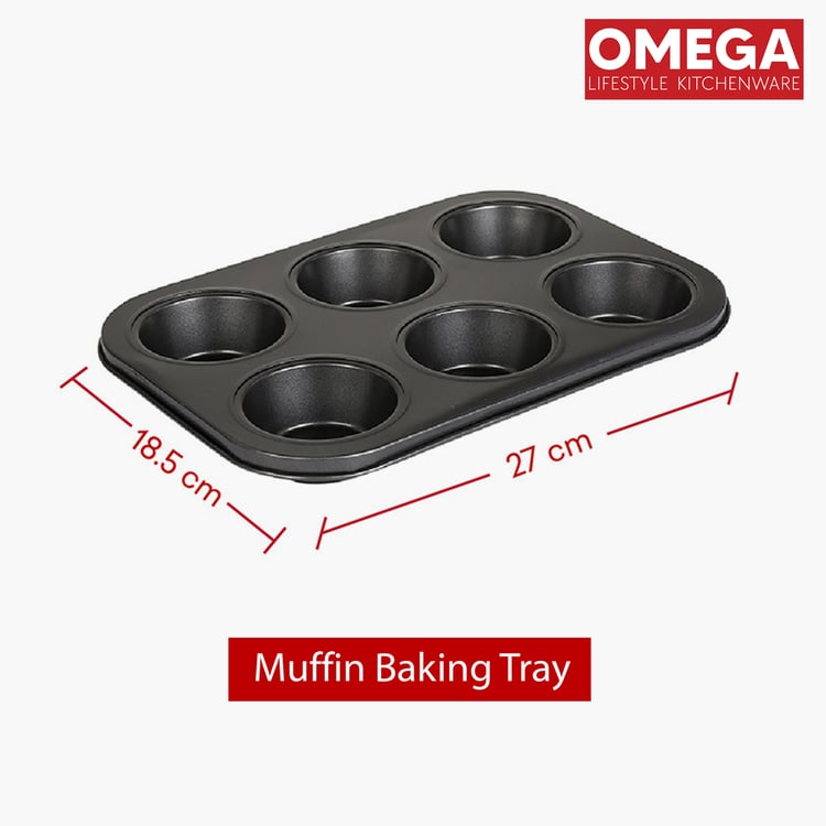 OMEGA Carbon Steel Nonstick 6-Cup Muffin Tray