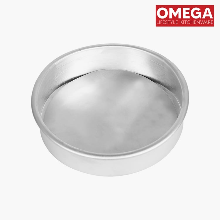 OMEGA Aluminium Round Shape Cake Pan with Removable Base - 17 cm