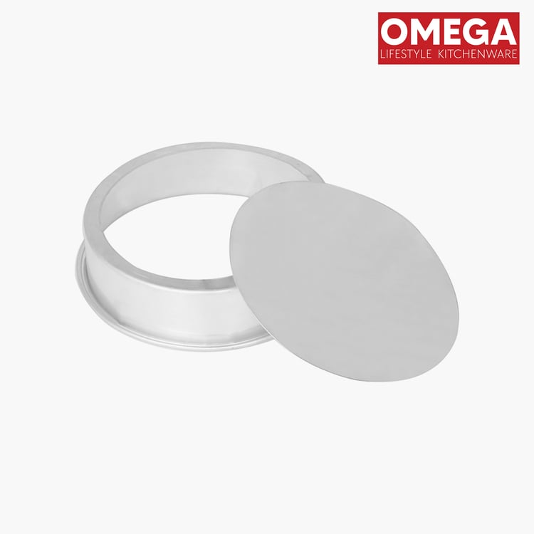 OMEGA Aluminium Round Shape Cake Pan with Removable Base - 17 cm