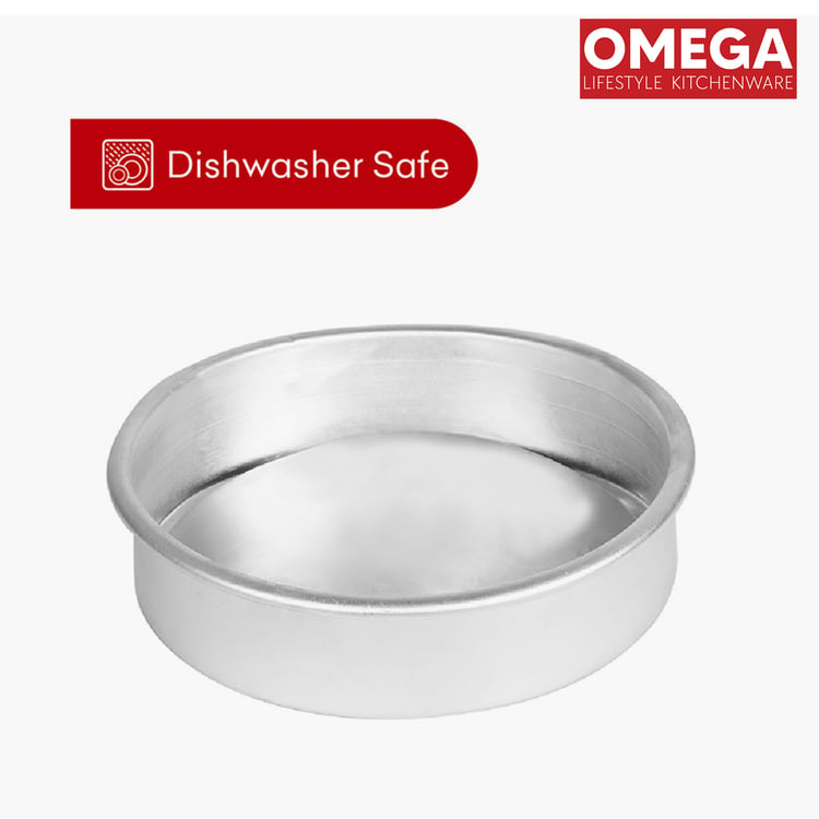 OMEGA Aluminium Round Shape Cake Pan with Removable Base - 17 cm