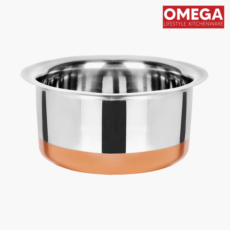 OMEGA Alfa 2Pcs Stainless Steel Copper Bottom Cookware Set