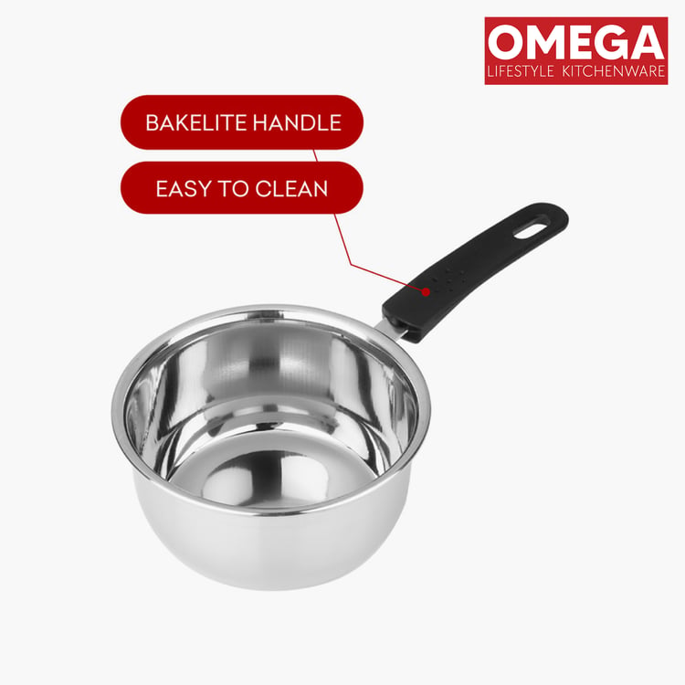 OMEGA 3Pcs Stainless Steel Flat Bottom Cookware Set