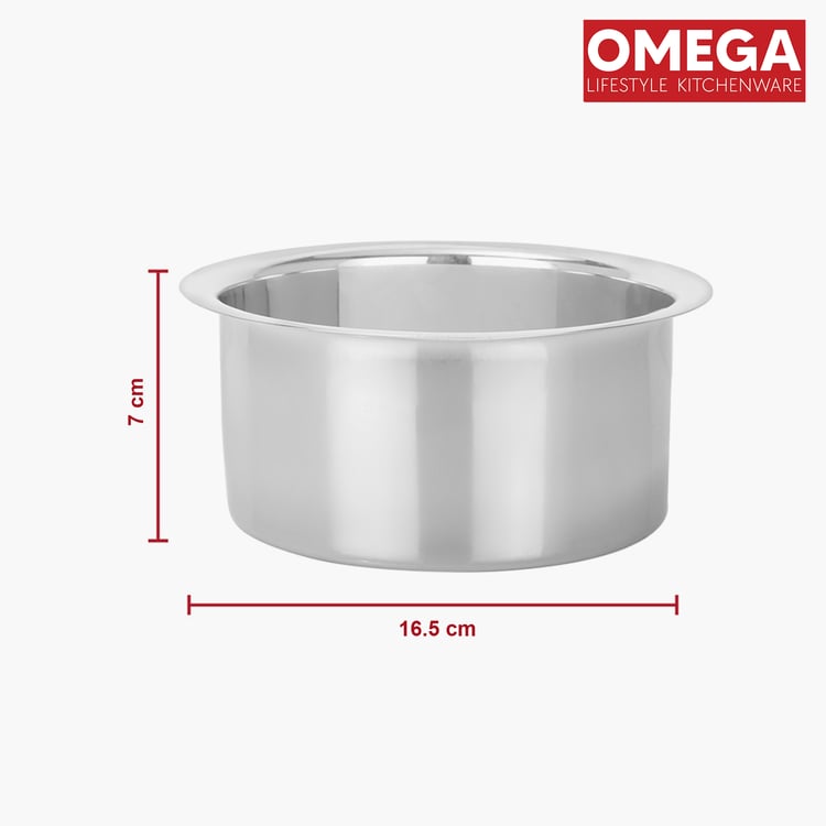 OMEGA 3Pcs Stainless Steel Flat Bottom Cookware Set