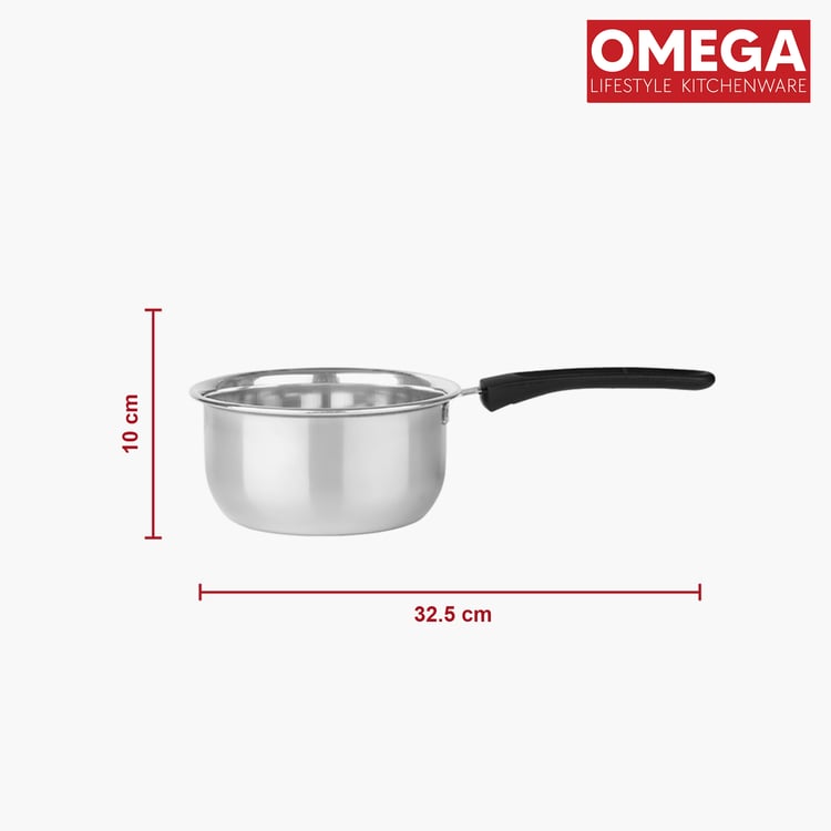 OMEGA 3Pcs Stainless Steel Flat Bottom Cookware Set