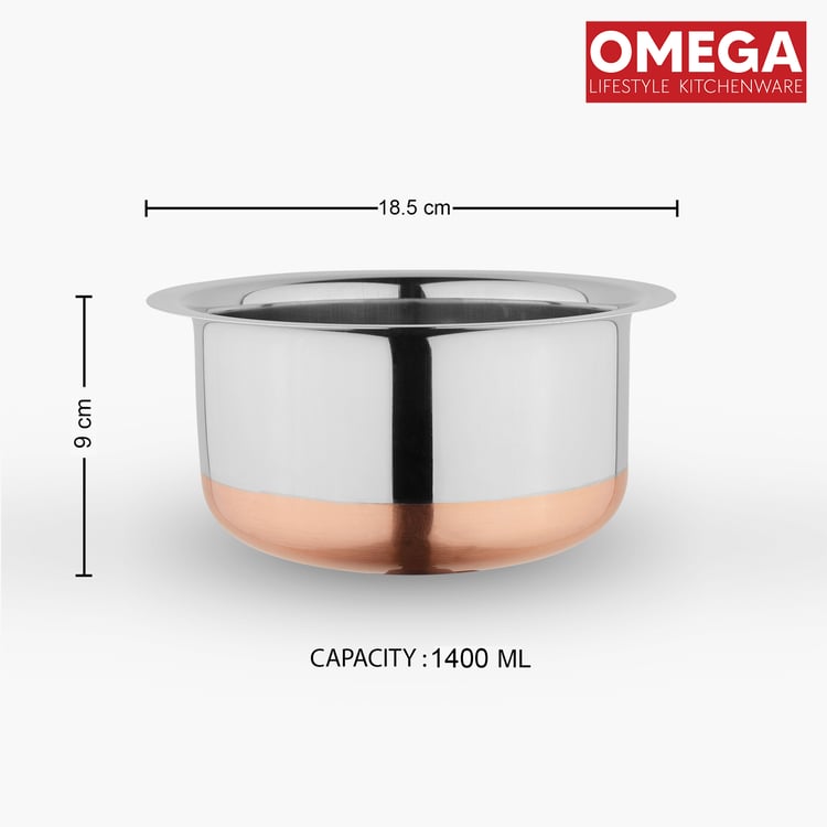 OMEGA Deluxe 6Pcs Stainless Steel Copper Bottom Cookware Set