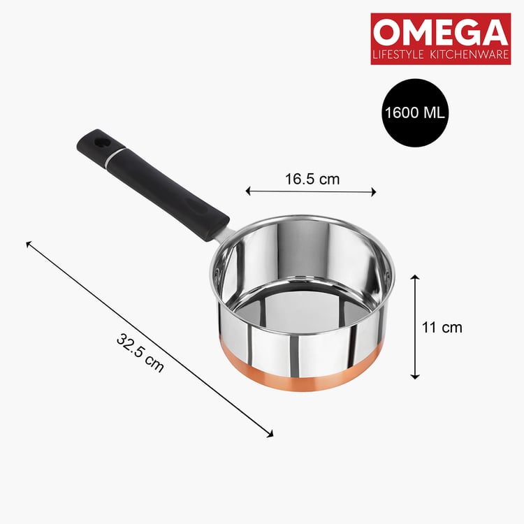 OMEGA 7Pcs Stainless Steel Copper Bottom Cookware Set