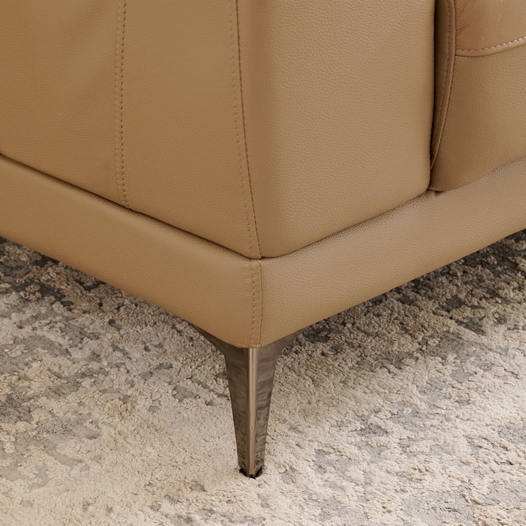 Martin Half Leather 3+2 Seater Sofa Set - Beige