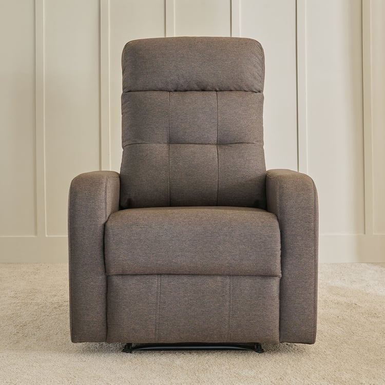 Helios Toledo Fabric 1-Seater Recliner - Brown