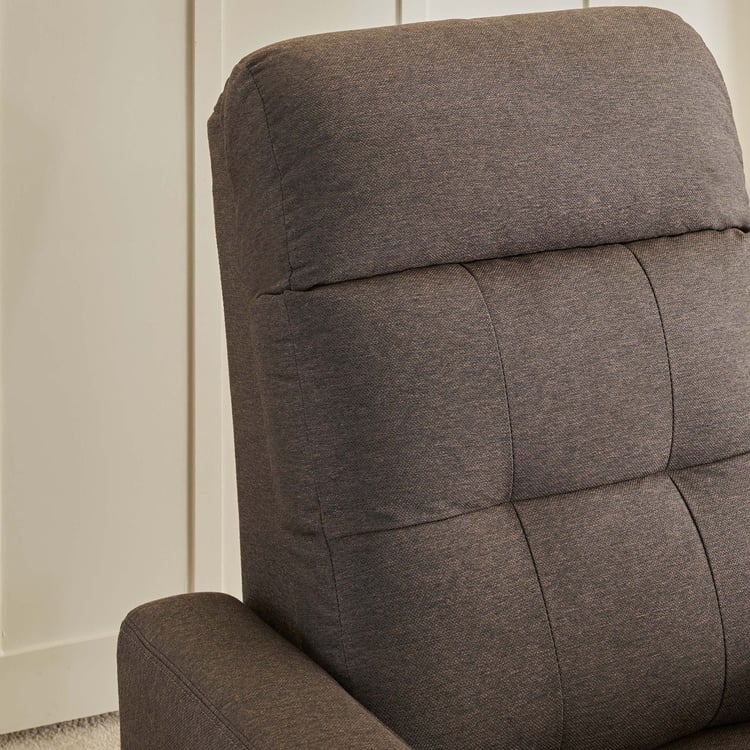 Helios Toledo Fabric 1-Seater Recliner - Brown