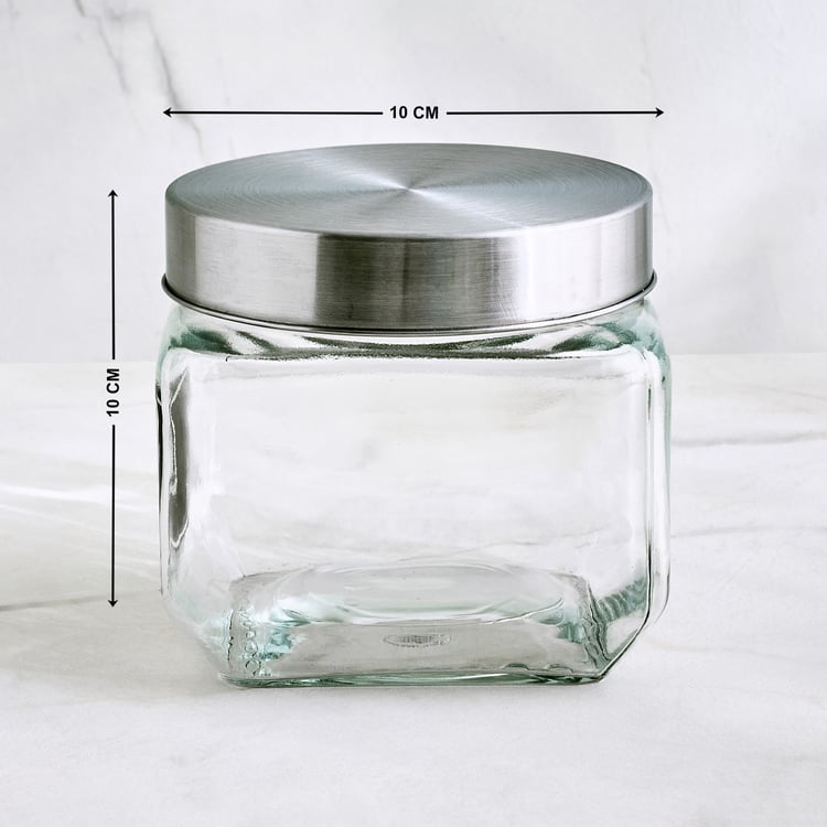 Louvre Arcade Set of 3 Glass Storage Jars with Lid - 780ml