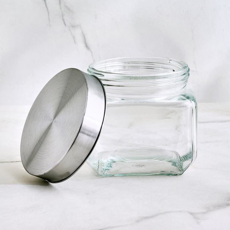 Louvre Arcade Set of 3 Glass Storage Jars with Lid - 780ml