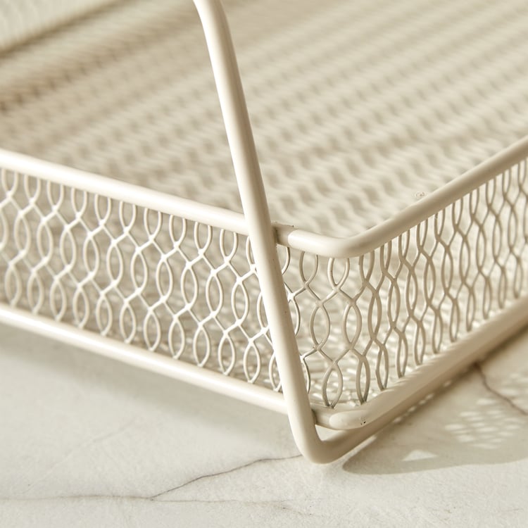 Chefs Pride Allure Metal and Wood Serving Tray - 30x20x10cm