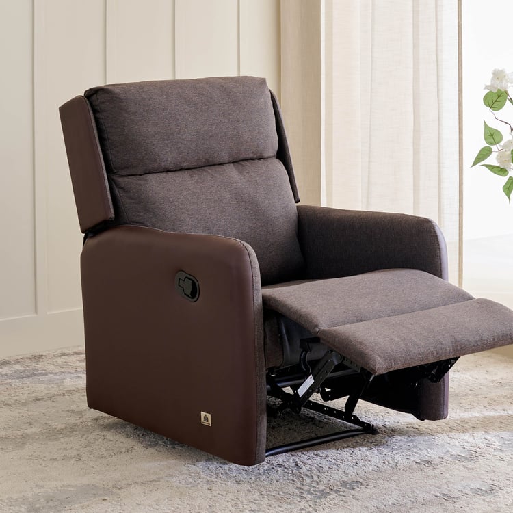 Rico Fabric 1-Seater Recliner - Brown