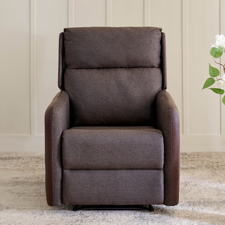 Rico Fabric 1-Seater Recliner - Brown