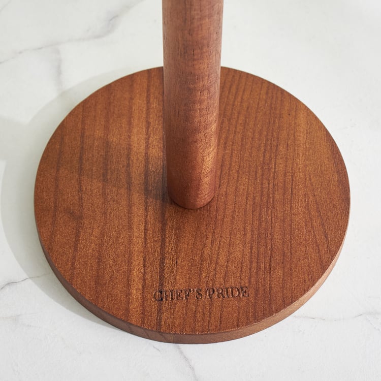 Chefs Pride Jepson Acacia Wood Kitchen Roll Holder