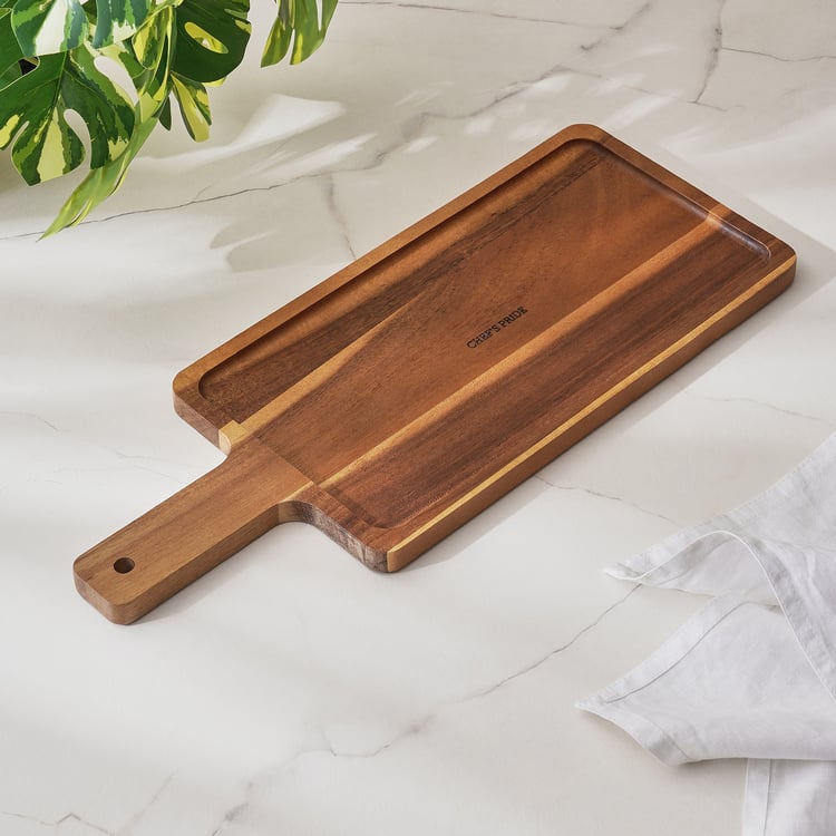 Chef's Pride Jepson Acacia Wood Serving Platter - 42x17cm