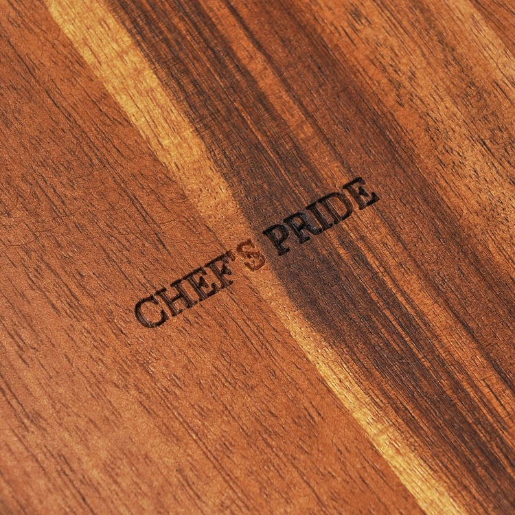 Chef's Pride Jepson Acacia Wood Appetiser Plate - 20x16cm