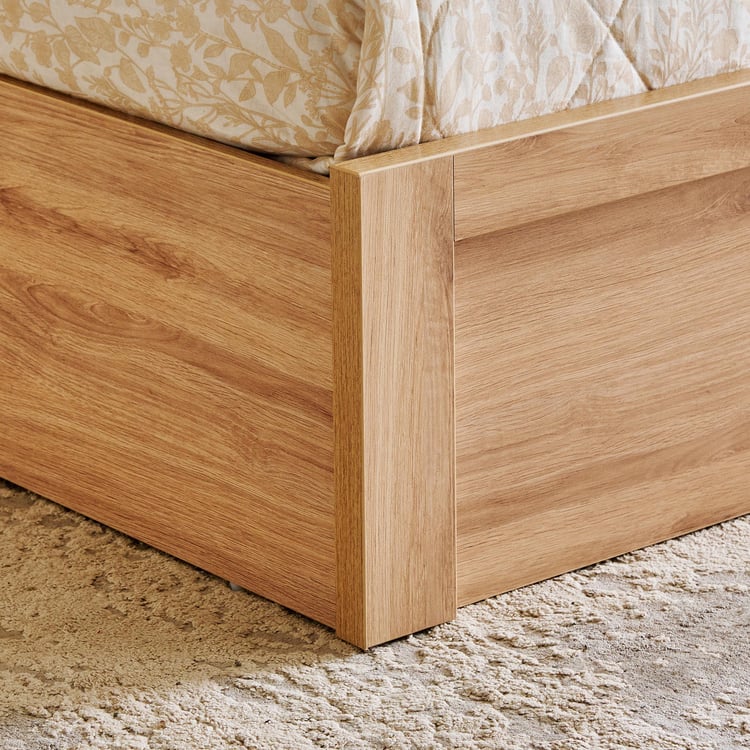 Lexus Savanna Queen Bed with Hydraulic Storage - Brown
