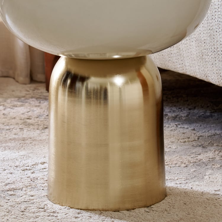 Homeshores Metal Top Accent Table - Gold