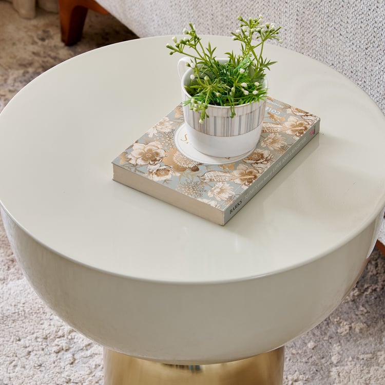 Homeshores Metal Top Accent Table - Gold