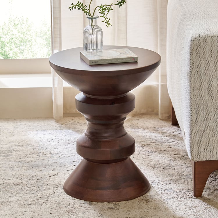 Otis Mango Wood Accent Table - Brown
