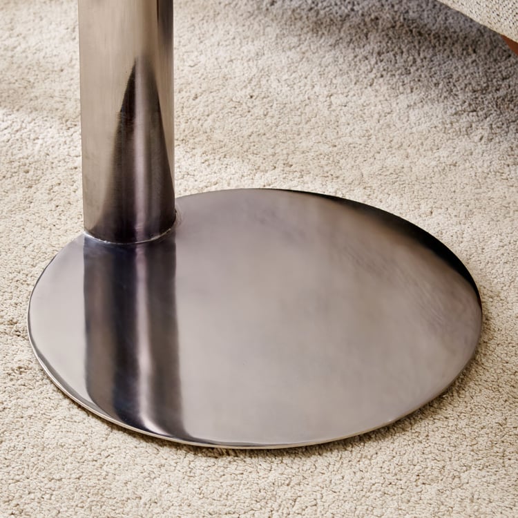 Edge Metal Top Accent Table - Silver