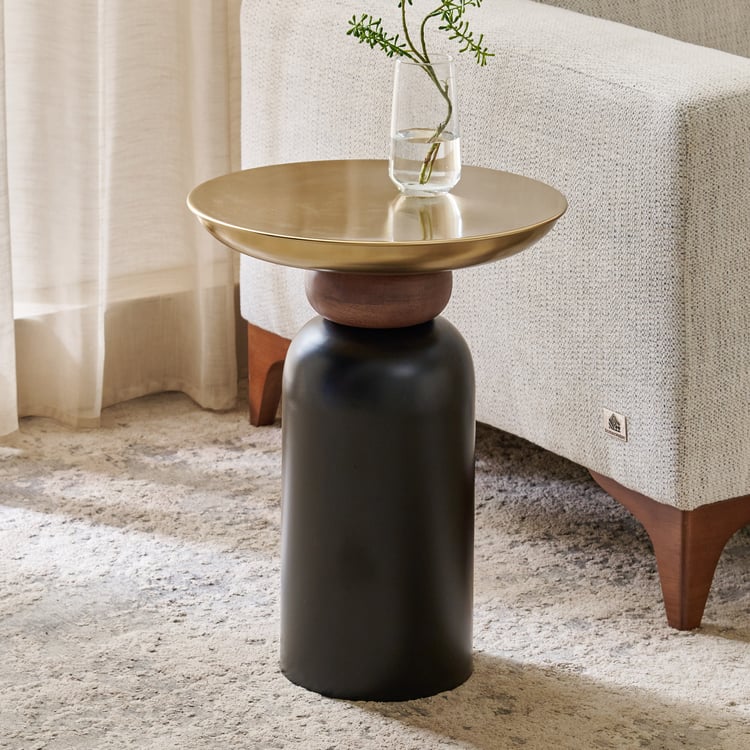 Ever Metal Top Accent Table - Gold