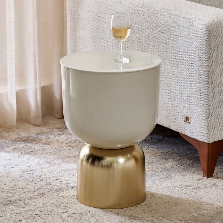 Homeshores Metal Top Accent Table - Gold
