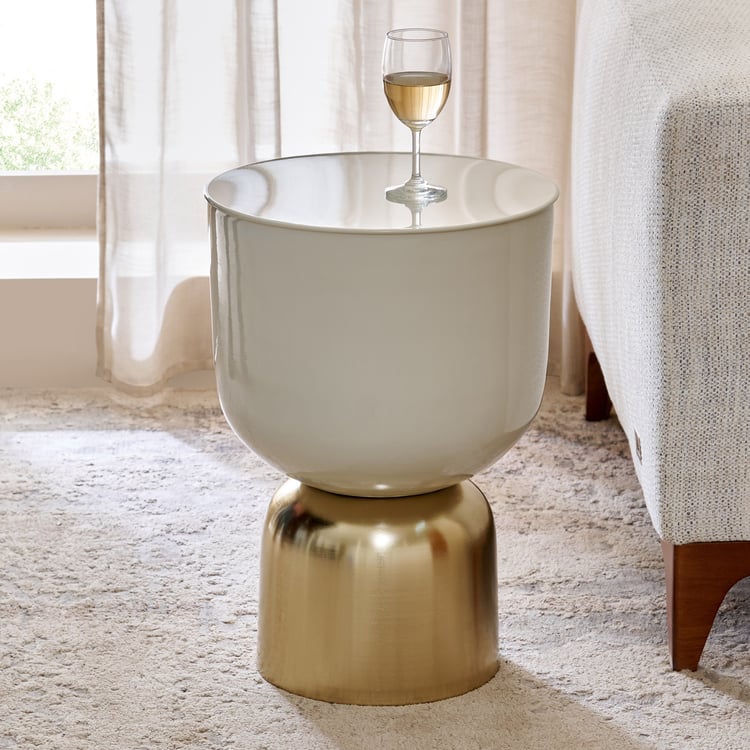 Homeshores Metal Top Accent Table - Gold