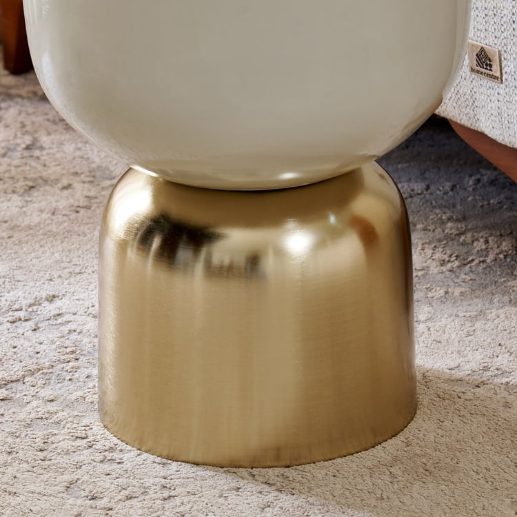Homeshores Metal Top Accent Table - Gold
