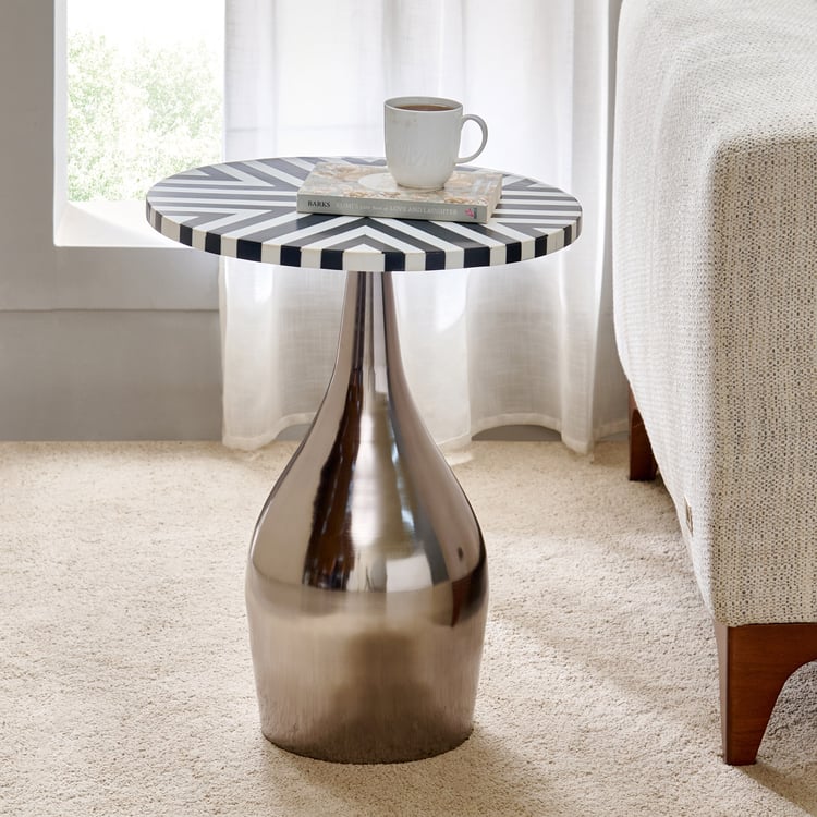 Vennie Metal Accent Table - Silver