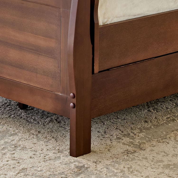 Costa Mahogany Wood 3-Seater Day Bed - Walnut