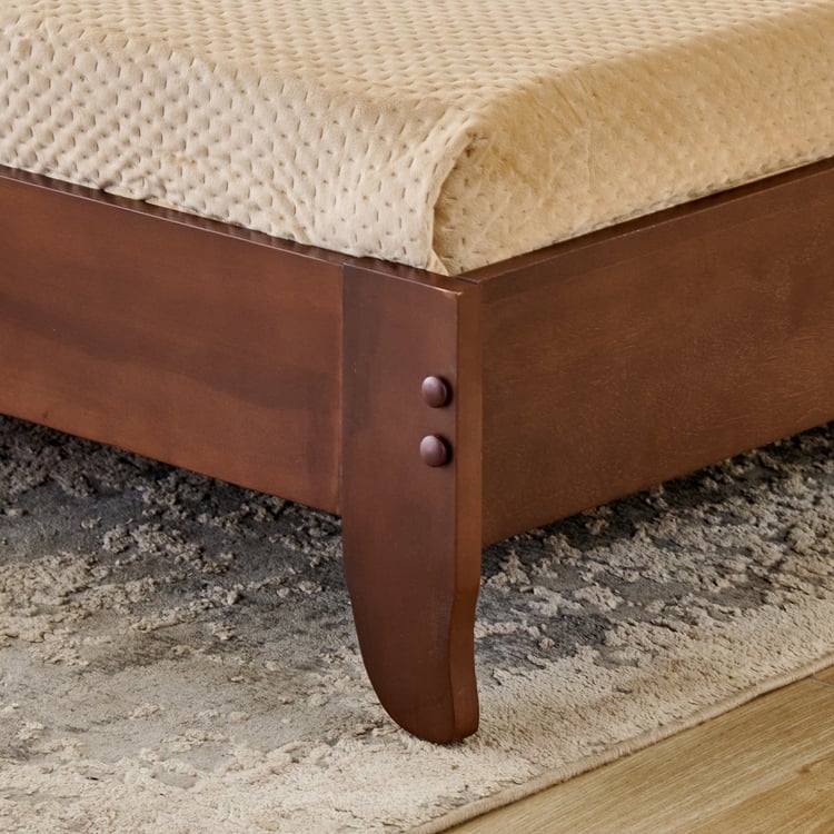 Costa Mahogany Wood 3-Seater Day Bed - Walnut