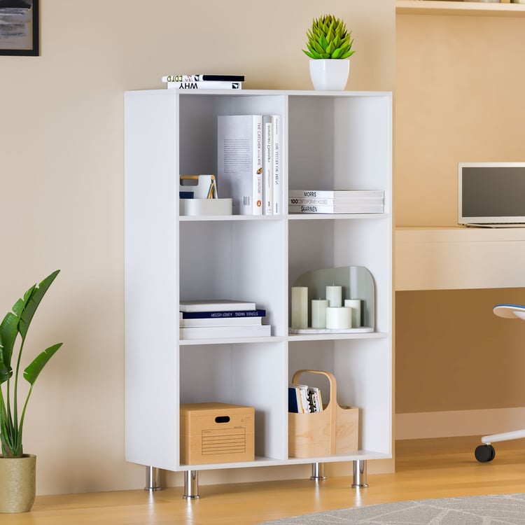 Helios Soho 3-Tier Open Book Shelf with Legs - White