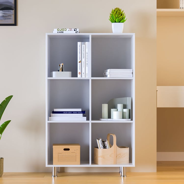 Helios Soho 3-Tier Open Book Shelf with Legs - White