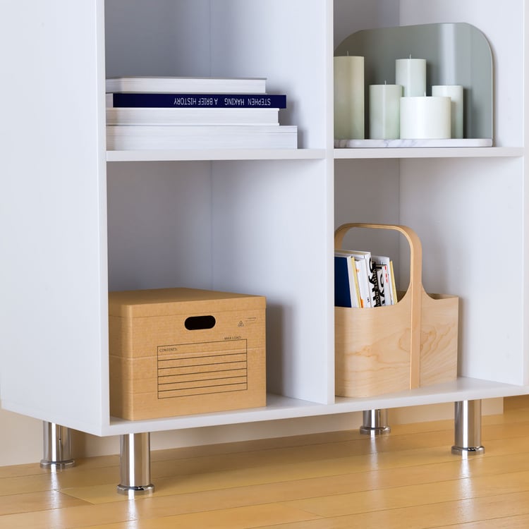 Helios Soho 3-Tier Open Book Shelf with Legs - White