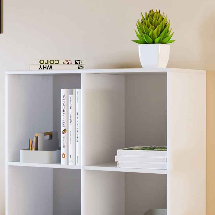Helios Soho 3-Tier Open Book Shelf with Legs - White