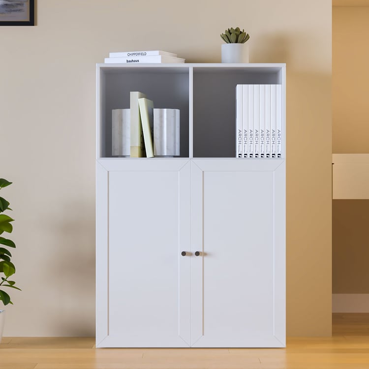 Helios Soho 2-Door Book Cabinet - White