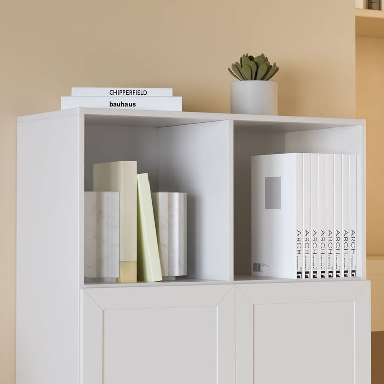 Helios Soho 2-Door Book Cabinet - White
