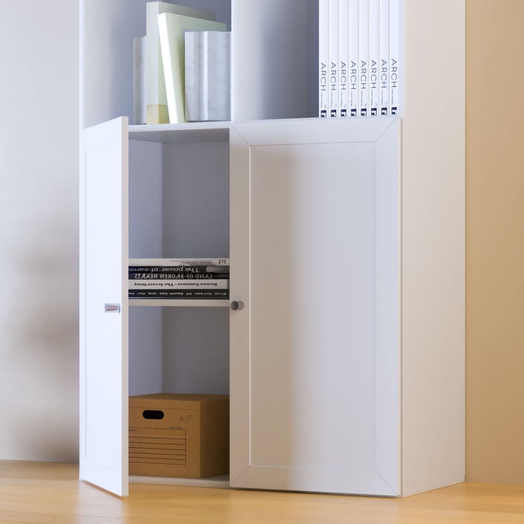 Helios Soho 2-Door Book Cabinet - White