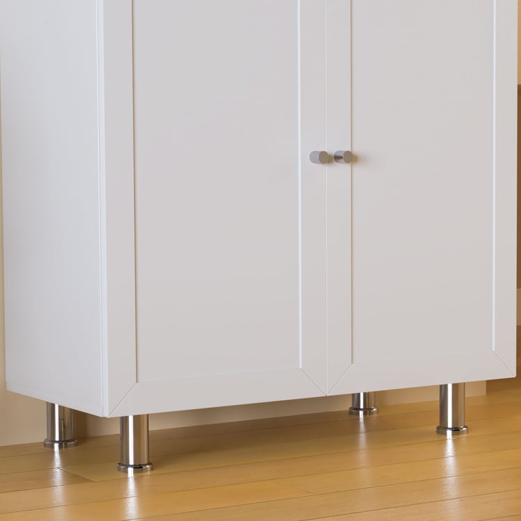 Helios Soho 2-Door Book Cabinet with Legs - White
